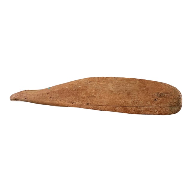 Hand-Carved Driftwood Whale Sculpture for a Collected Coastal Interior For Sale