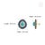 Art Deco 17ct Turquoise & Blue Sapphire Statement Earrings With Diamonds in 14k Gold- A Pair For Sale - Image 12 of 17