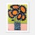 Contemporary Blue Sunflowers by Jelly Chen in White Framed Paper, Small Art Print For Sale - Image 3 of 3