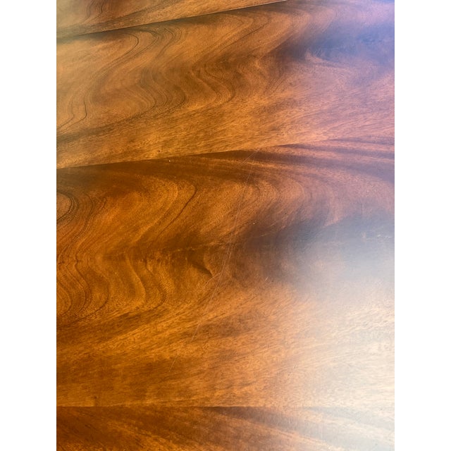 Late 20th Century Regency Style Flame Mahogany Dining Table Attributed to Maitland-Smith For Sale - Image 14 of 18