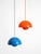 Enamelled Double Shade Flower Pot Pendant Lamp by Verner Panton for Louis Poulsen, Denmark, 1970s For Sale - Image 9 of 18