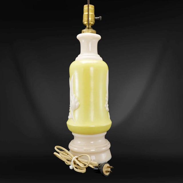 Aladdin Alacite Glass Lamp With Alacite Finial Chairish