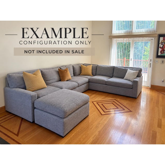 Tan Kreiss Collection Oversized 3-Piece Modular Sectional Sofa With Ottoman For Sale - Image 8 of 9