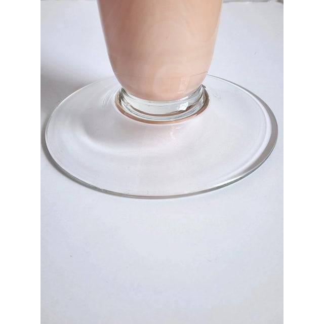Pink Vintage Cenedese Vetri Murano Glass Nude Pink Vase For Sale - Image 8 of 9