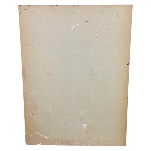 Mid 20th Century Mid 20th Century Pat Berger Abstract Expressionist Acrylic Painting on Artist Board For Sale - Image 5 of 8