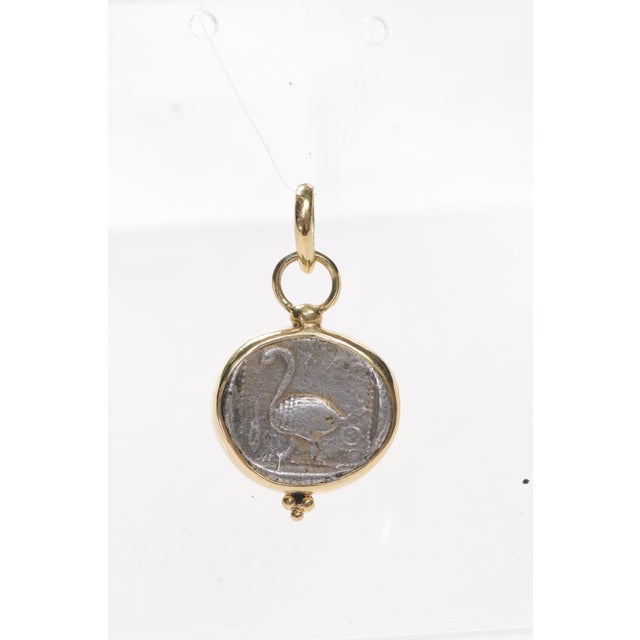 Early 21st Century Rare Swan Stater Ar [Coin] Pendant W/ 18k Trim For Sale - Image 5 of 12