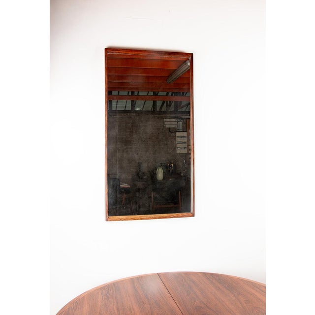 Brown Large Danish Rosewood Mirror by Aksel Kjesgaard for Odder, 1960s For Sale - Image 8 of 13