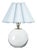 Giorgio Crystal Mini Lamp, Polished Nickel with Mist Blue Scalloped Shade For Sale