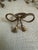 Metal Vintage Mid Century Regency Brass Tassel Bow Napkin Rings Set of 13 For Sale - Image 7 of 10