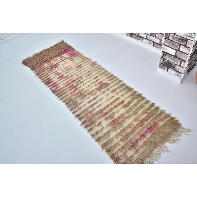 Vintage Tribal Handmade Turkish Rug For Sale - Image 4 of 10