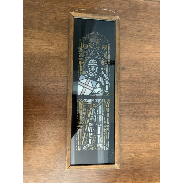English English Framed Knight in Colorful Glass For Sale - Image 3 of 6