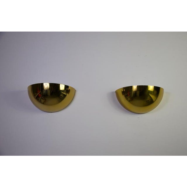 Gold Brass Wall Lamps from Stilnovo, Italy, 1980s, Set of 2 For Sale - Image 8 of 17