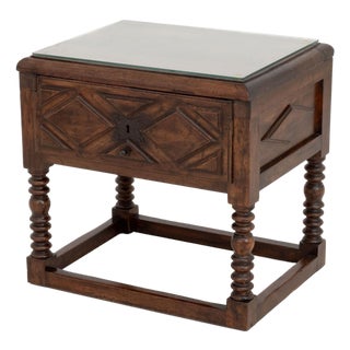 Spanish Baroque Style Walnut Side Table, 19th Century For Sale