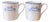 1980s Pair of Bernardaud Limoges coffee mugs in the "Cafe Paris" pattern // blue and white French porcelain // Made in France // hard to find For Sale