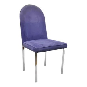 Late 20th Century Mid Century Modern Chrome Flat Bar Dining Side Chair Attributed Tri Mark Designs