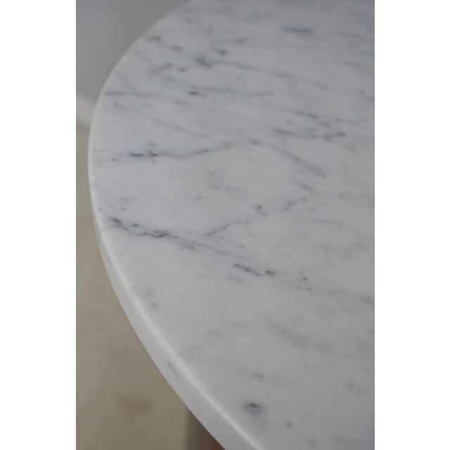 1980s French Empire Bronze Mounted Marble Top Mahogany Pedestal For Sale - Image 5 of 12