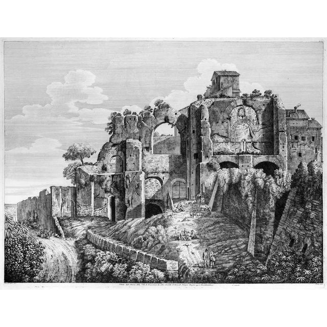 Veduta degli Avanzi della Villa\. - Original Etching by L. Rossini - 1825 1825 For Sale