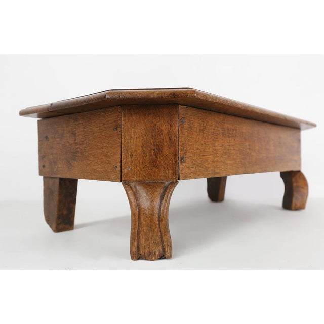 Rustic Low Church Stool in Oak, France, 1900 For Sale - Image 5 of 14