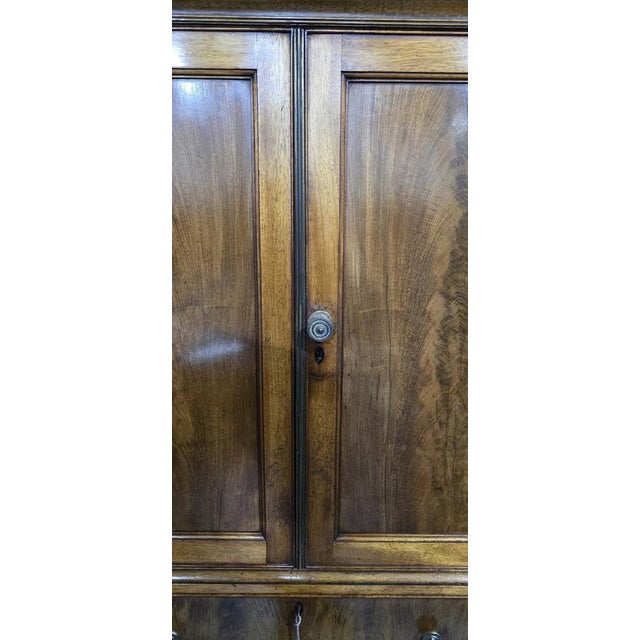 Small Mahogany Linen Press, 1900s For Sale - Image 6 of 18