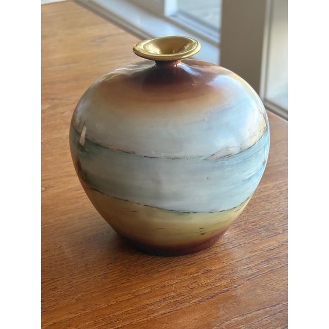 Antique Vienna Austria Porcelain Vase – Seascape Painting, Count Thun Factory (1890-1908) For Sale - Image 9 of 12