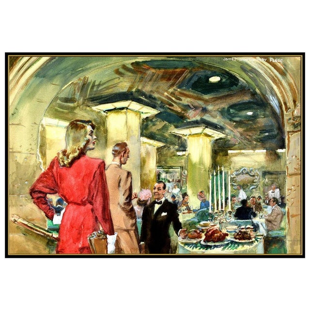 Message us to inquire about custom framing options! (Included for free with every purchase) The artwork here, "Maitre D'",...
