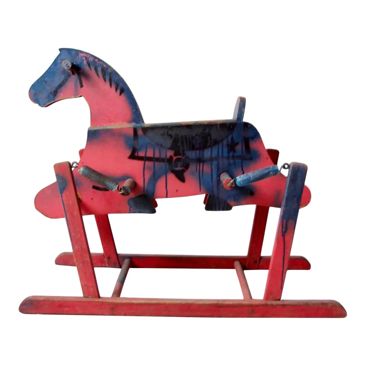 Vintage Spring Rocking Horse Toy | Chairish