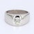 Platinum Signet Ring With .8ct Diamond Center - Size 7.5 For Sale - Image 4 of 4