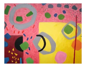 Phillip Alder Yellow Edge - Circus. Contemporary Abstract Oil painting 2018