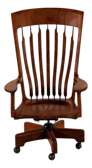 Jim Hammer Walnut High Back Desk Chair, 1970
