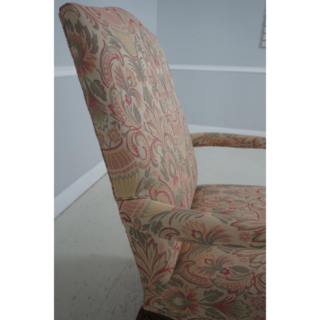 Pair Chippendale Paw Feet Newly Upholstered Armchairs For Sale - Image 9 of 18