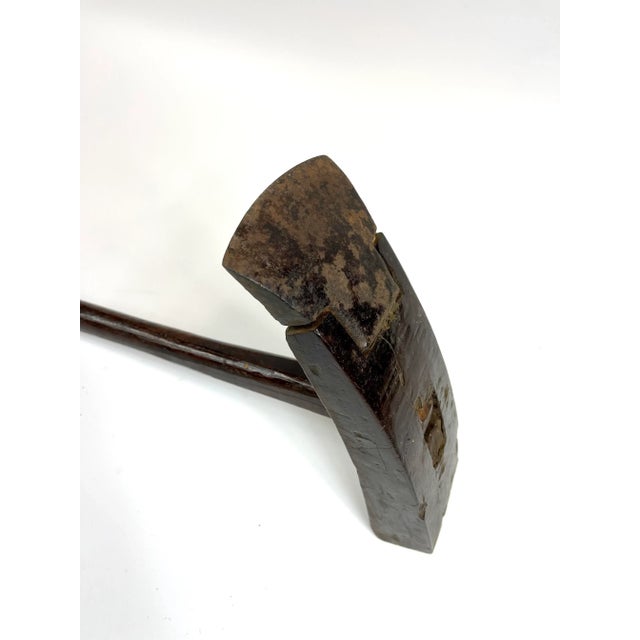 Chinese 19th Century Chinese Wood and Iron Farming Tool Hoe For Sale - Image 3 of 7