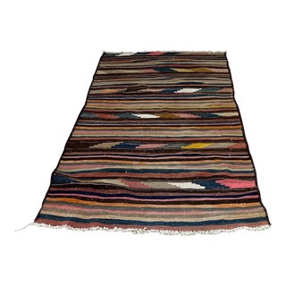Vintage Multicolored Kilim Rug For Sale