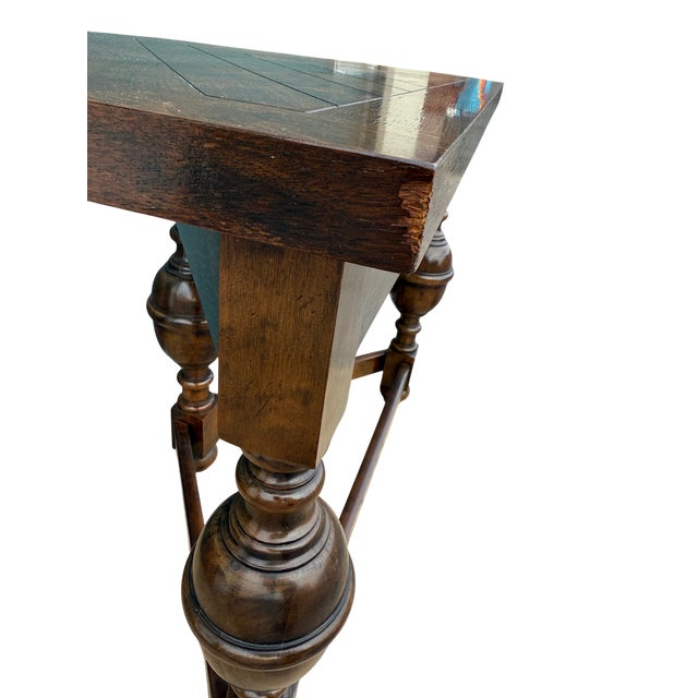 Late 20th Century Baker Furniture Triangle Side Table For Sale - Image 9 of 12
