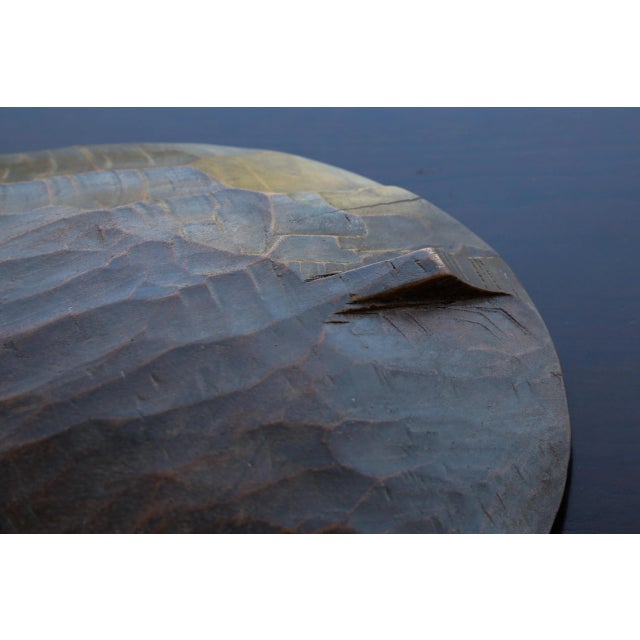 1960s Tribal Feast Offering Tray, Very Large Hand Hewn Brown Wood Bowl by the Indigenous Mentawei, Indonesia For Sale - Image 18 of 18