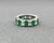 White 6.03 Ct Emerald Cut Colombian Emerald & Diamond Band Size 5.75 For Sale - Image 8 of 9