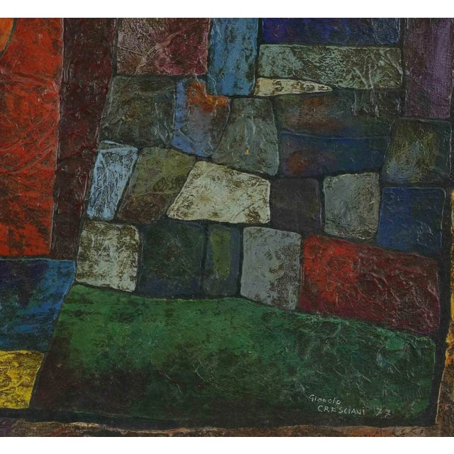 Modern Giorgio Cresciani, Homage to Paul Klee, Original Painting, 1977 For Sale - Image 3 of 4