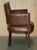 Hand-Dyed Brown Leather Halo Barrel Back Dining Chairs from Heritage, Set of 4 For Sale - Image 11 of 18