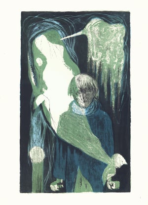 1968 "Moby Dick" Lithograph by Benton Spruance "Strike Through the Mask"