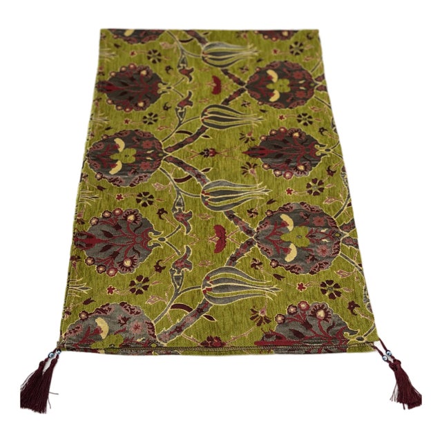 Authentic Turkish Kilim Motif Table Runner For Sale