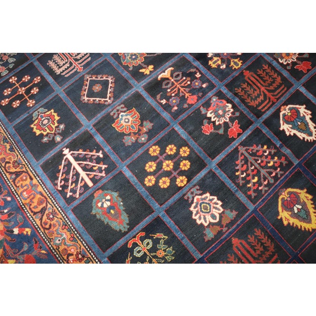 Textile Square Garden Design Persian Bakhtiari Rug rug no.j4538 For Sale - Image 7 of 13