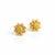 1950s Pair of 22k Yellow Gold Floral Stud Earrings With Screw Backs For Sale - Image 4 of 11