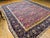 Textile Antique Mahal Sultanabad Rug, Hand-Knotted Wool, Geometric Pattern, 11x13, Red & Navy For Sale - Image 7 of 18
