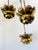 Feldman Lighting Vintage 1960s 3 Tiered Brass Lotus Flower Pendant Light by Feldman Hollywood Regency Chinoiserie Chic Style For Sale - Image 4 of 9