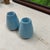 Pair or 1970s Blue Ceramic Candlestick Holders For Sale - Image 4 of 6