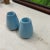 Pair or 1970s Blue Frankoma Lazy Bones Ceramic Candlestick Holders For Sale - Image 4 of 6