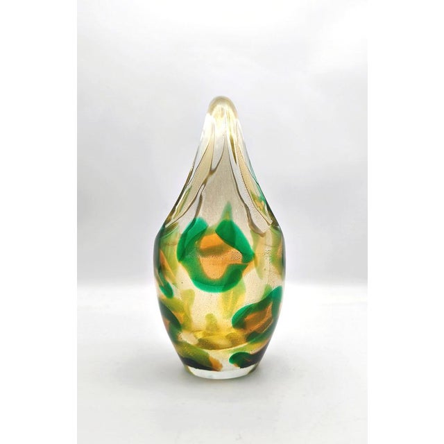 1950s Vintage Macchie Ambre Verde Vessel by Archimede Seguso, 1950s For Sale - Image 5 of 10