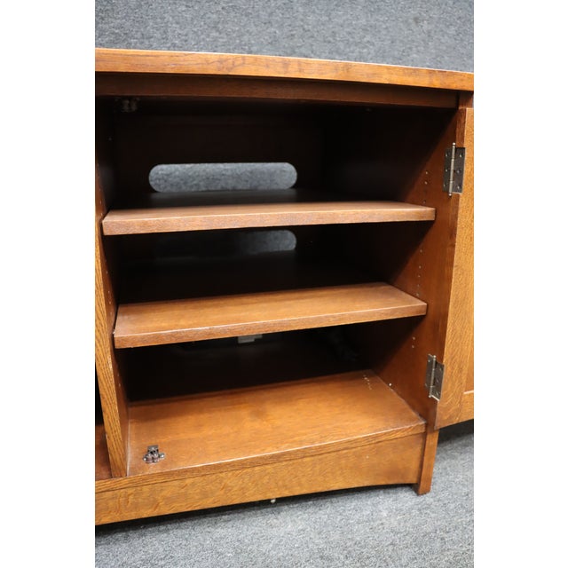 Stickley Mission Oak 62" Tv Media Console Cabinet For Sale - Image 18 of 18