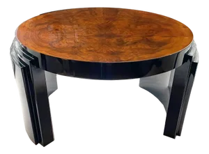 Art Deco Coffee Table in Walnut