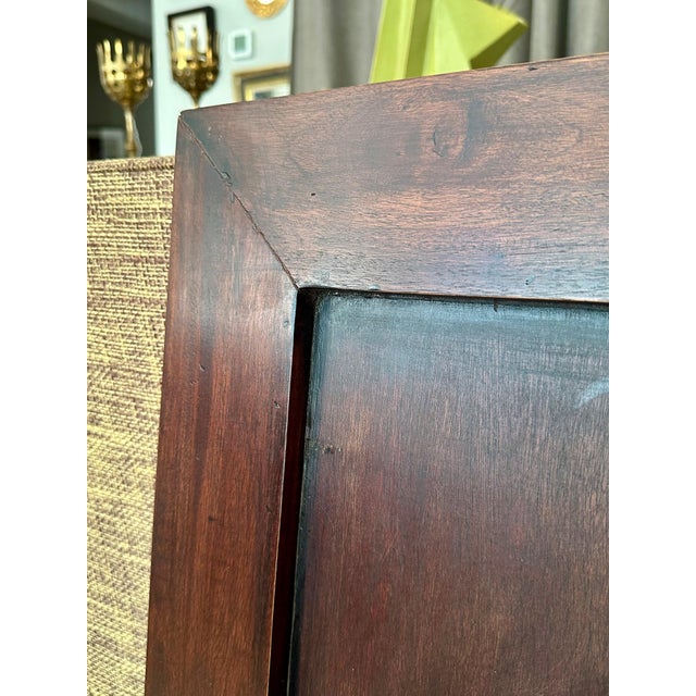 Large Buddha Head Wood Carving Sculpture Wall Art For Sale - Image 13 of 18