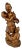 Chinese Hand Carved Teak Figural Group-14.5” Tall For Sale